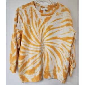 Free Assembly Women's 3/4 Sleeve Tie Dyed Yellow  Sweatshirt Size Large